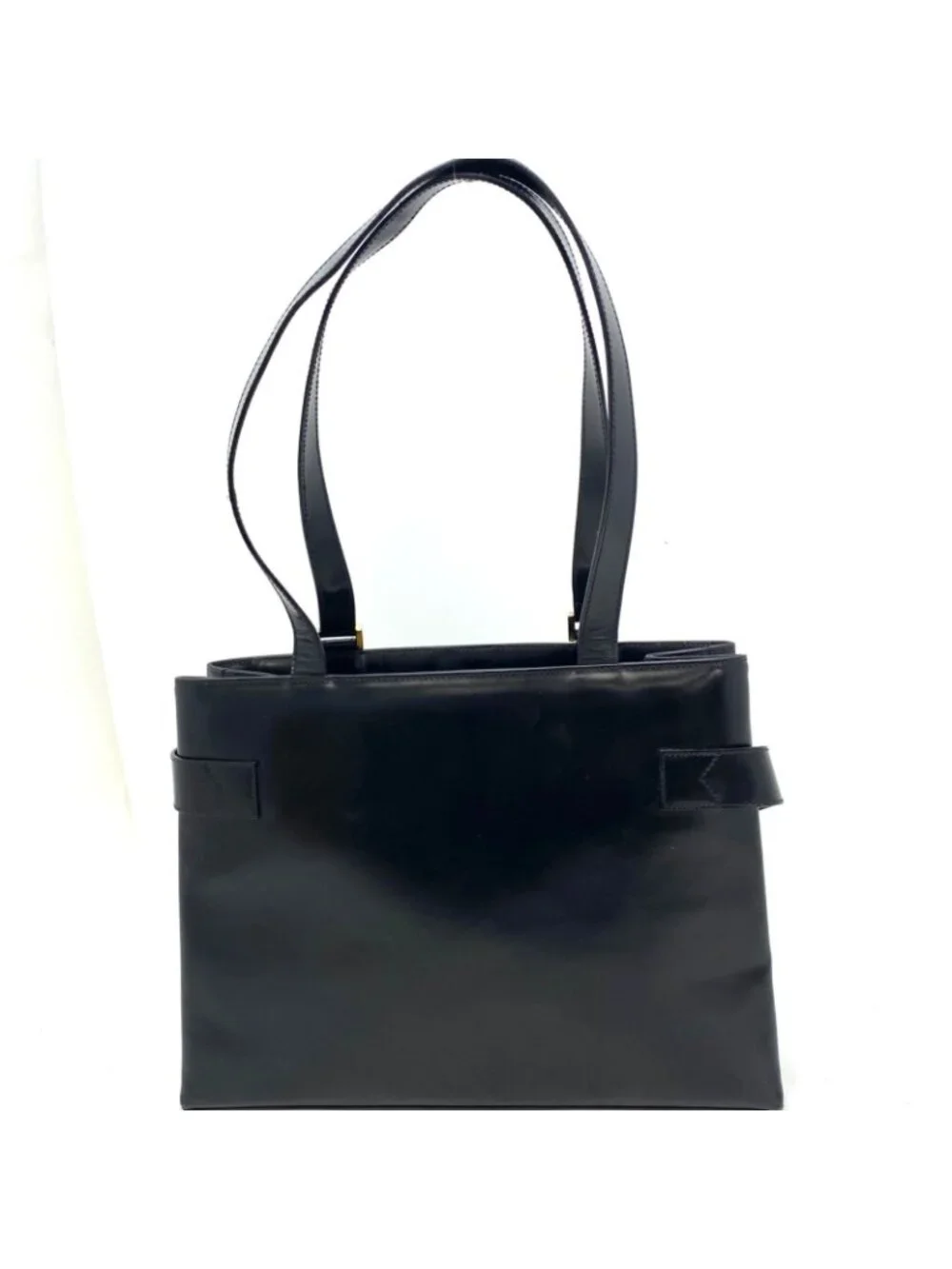 Gucci Handbag Leather Black Tote GG Business - Picture 2 of 15